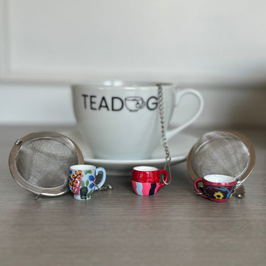 2" Mesh Tea ball w/teacup charm